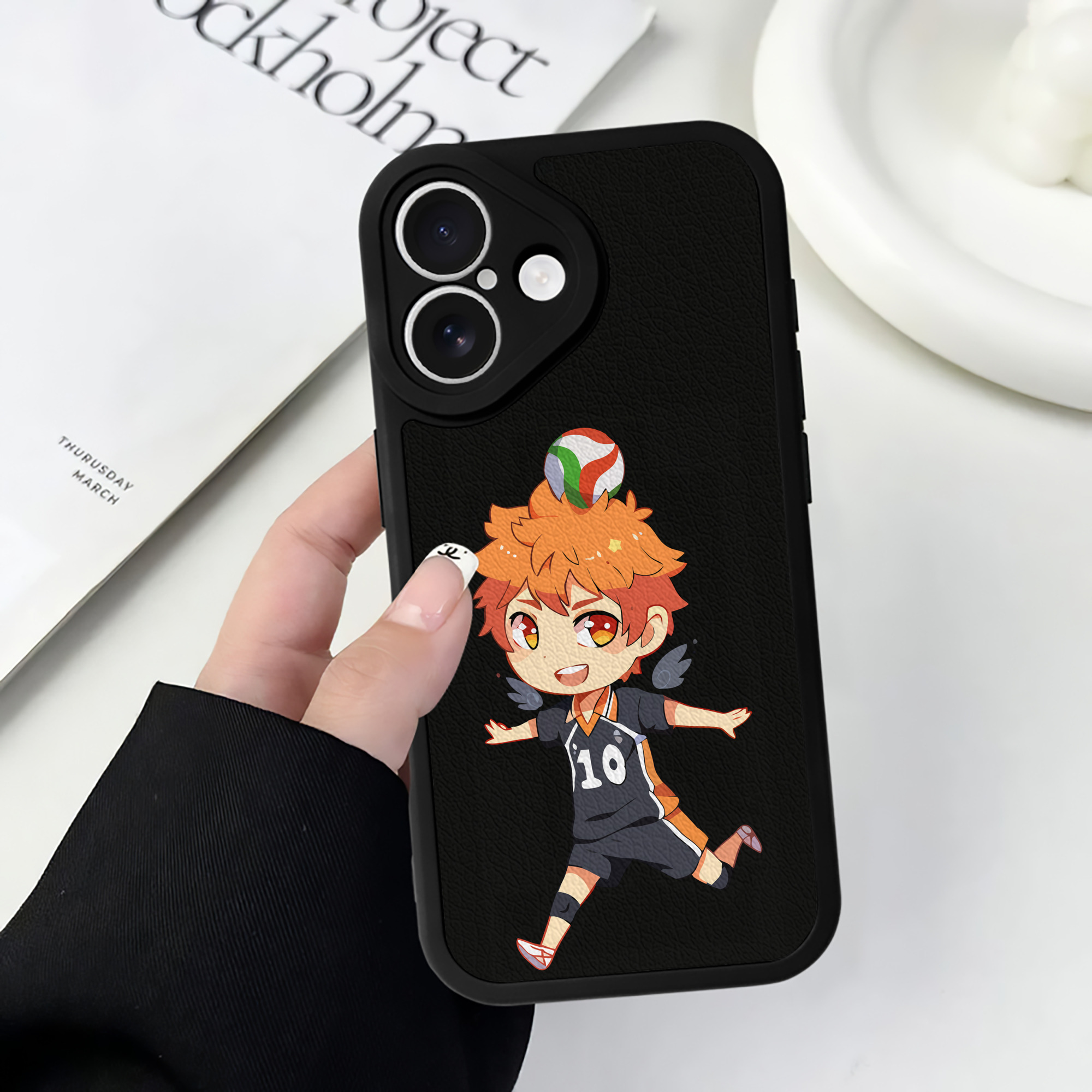 （画像用） ハイキュー!! Haikyu!! 【iPhone 16シリーズ対応】シリコンスマホケース（レザー調） 材質：シリコン